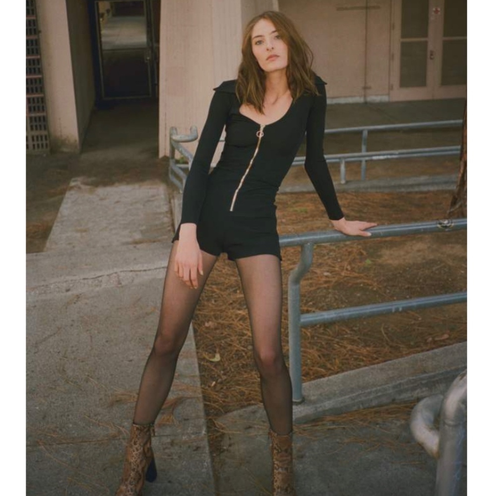 SOLD--Stoned Immaculate Disco Romper - Black- S(4)